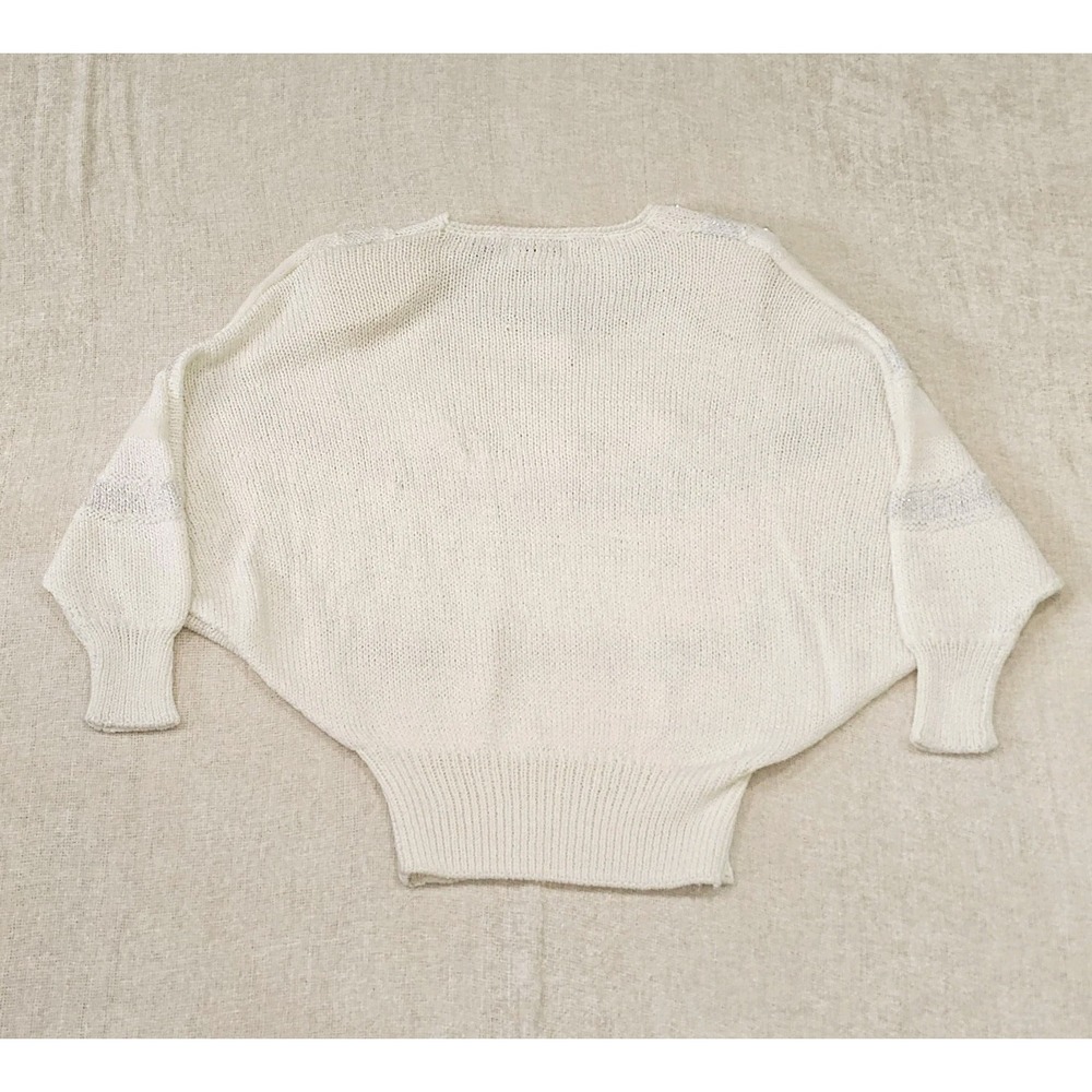 Vintahe Carducci Jewel Embellished Wool Blend Sweater Cream Color Size Small - Picture 2 of 6